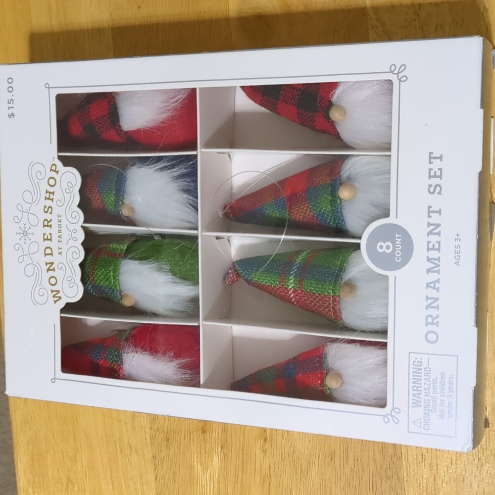 Gnome Ornaments 8 count